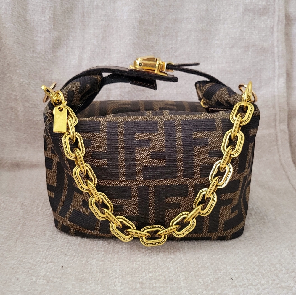 Fendi FF Zucca Mini Pochette Bag Mama Baguette